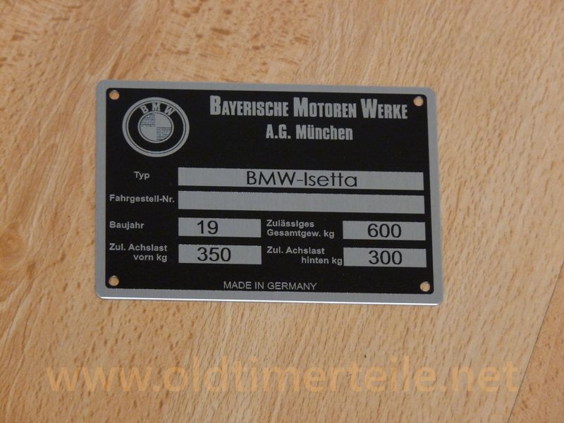 Placa de características